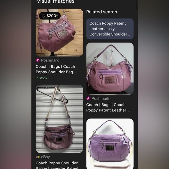 Purple Coach *Poppy* Women's Bag - Picture 16 of 16